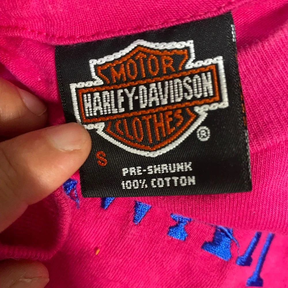 MOTOR HARLEY-DAVIDSON CLOTHES SIZE S  shirts color PINK - Picture 9 of 9